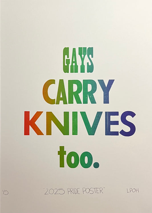 Gays Carry Knives Too - 2025 Pride Poster