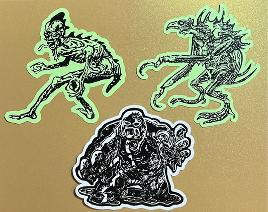D&D - 1 - Linocut Sticker Pack