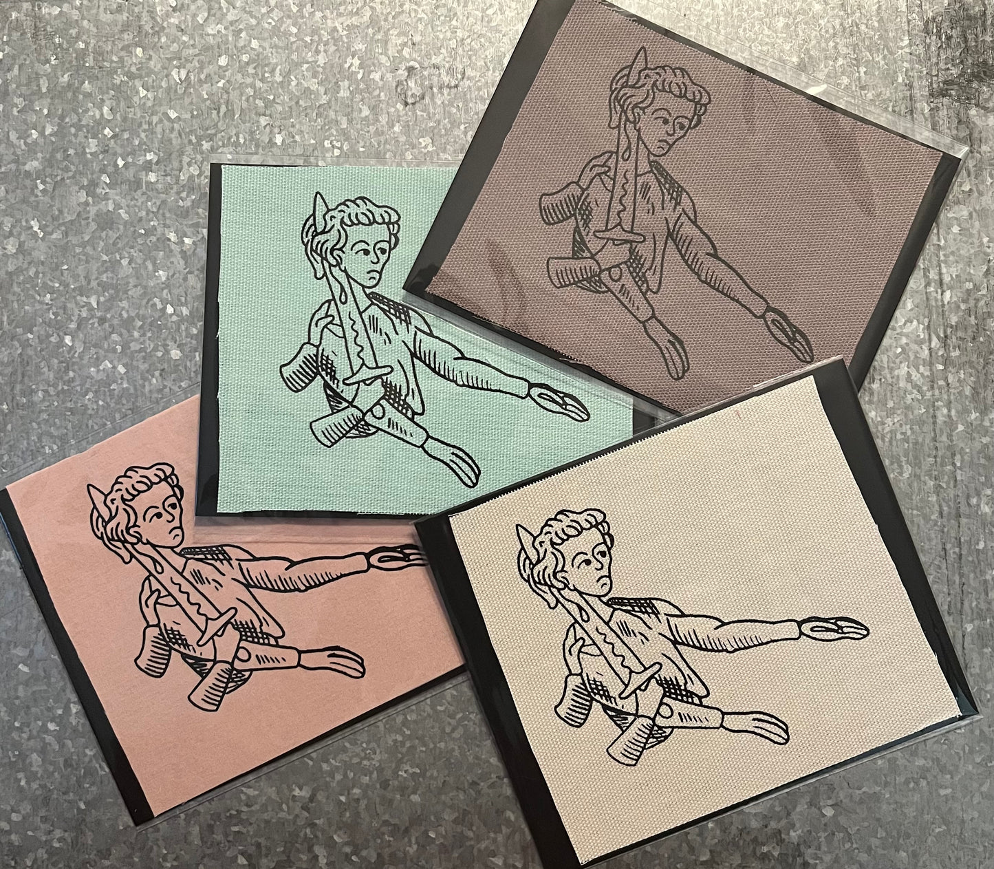 “HEAD CHOP” Woodcut Screen Printed Patch