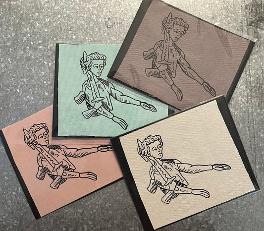 “HEAD CHOP” Woodcut Screen Printed Patch